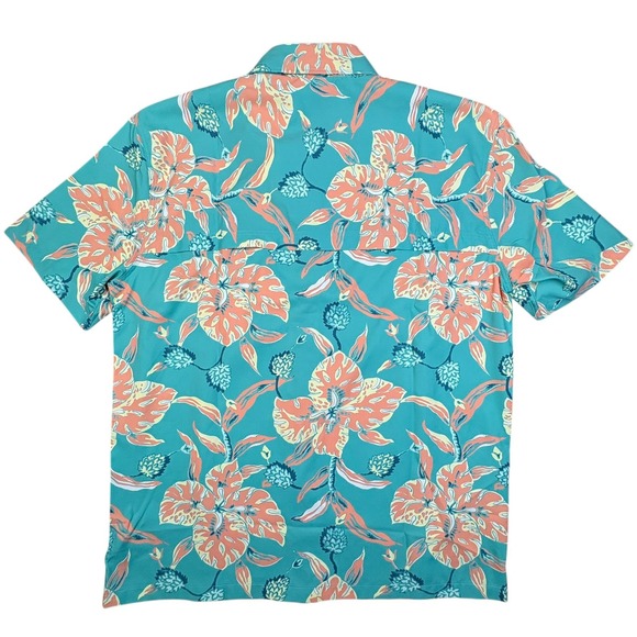 Faherty Shorelite Floral Button Down Shirt Mens M Ventilated Back NWT $148 - Picture 2 of 12